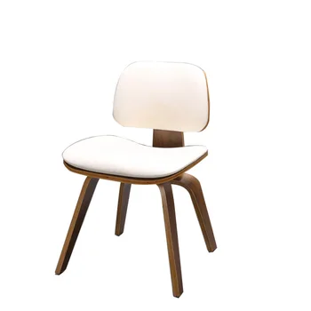 Обеденный стул из литой фанеры с деревянной основой для кухни, столовой, спальни, гостиной, современная мебель середины века, обеденный приставной стул 2
