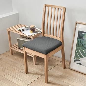 Однотонный эластичный чехол для стула, чехол для сиденья универсального размера, Съемные пылезащитные чехлы для обеденных стульев для гостиной, офисный набор 2