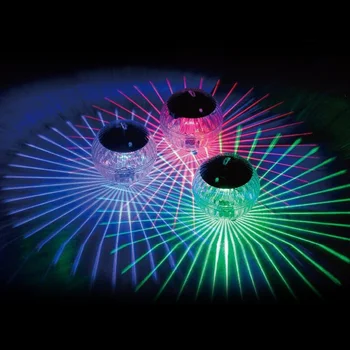 Подводный светильник, светодиодный светильник для бассейна, водонепроницаемые 7 цветов, изменяющие цветность RGB, светодиодные плавающие фонари, освещение пруда для рыбалки на солнечных батареях 2