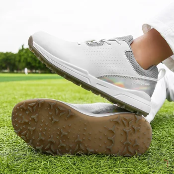Профессиональная обувь для гольфа для мужчин, удобные спортивные кроссовки для тренировок по гольфу на открытом воздухе, мужские кроссовки для гольфа без шипов 2