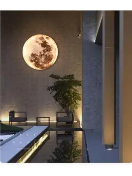 Светодиодный настенный светильник Moon Courtyard, лестничное крыльцо, наружное освещение, ванная комната, Вилла, терраса, IP65 Водонепроницаемый, ландшафтное освещение парка, сада 2