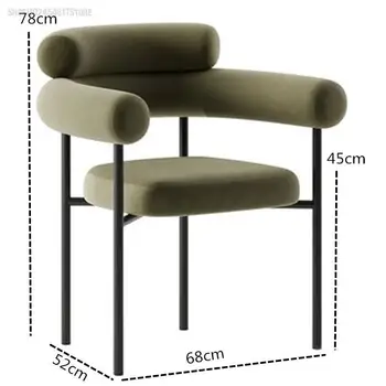 Хит продаж, кофейня в новом стиле, скандинавский легкий роскошный металлический минималистичный обеденный стул, дизайнерский стул с простой спинкой, гостиничный дом 2