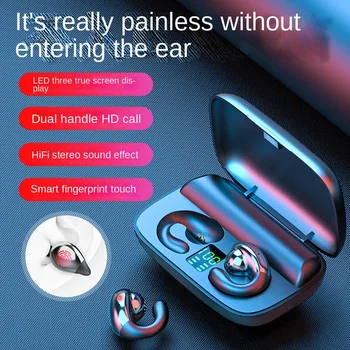 Черные Наушники Bluetooth Clip On Ear Style Earcuffs Наушники 5.3 Проводимости Bluetooth Серьга Беспроводная Ушная Косточка для Lenovo K12 2