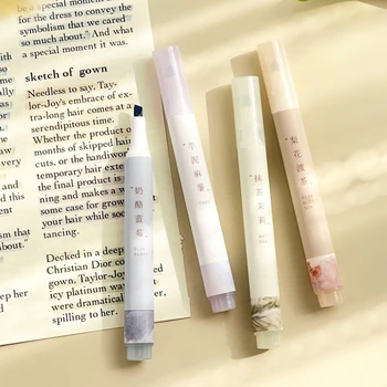 Эстетичные милые маркеры мягких цветов с мягким наконечником-стамеской для заметок в библейском дневнике, школьных канцелярских принадлежностей 2