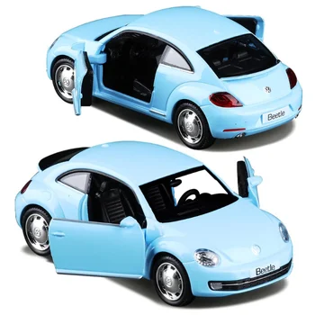 1: 36 VOLKSWAGEN Beetle, Отлитый под давлением из сплава металла, Лицензированная коллекция, Коллекционная модель автомобиля, Новые откидные игрушки, автомобиль F311 3