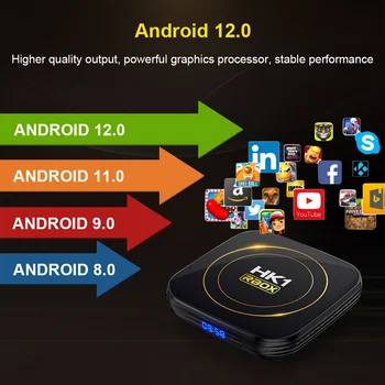 5 шт./лот HK1 RBOX H8S Android 12,0 TV Box 2,4G 5G Wifi Allwinner H618 BT4.0 Медиаплеер 3