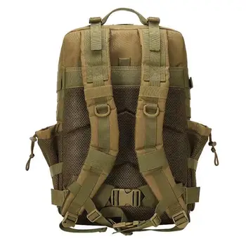 50-литровый военно-тактический рюкзак на открытом воздухе, нейлоновый Спортивный кемпинг, пешие прогулки, Рыбалка, Охота, скалолазание, рюкзак Molle, сумка с держателем для бутылки 3