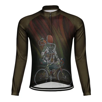 Bikestronaut Для мужчин, Зимняя термо-флисовая Велосипедная майка, куртки с длинными рукавами, Велосипедное пальто MTB, спортивная одежда для шоссейных велосипедов 3