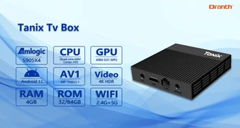Tanix X4 Android11 Smart TV Box Amlogic S905X4 AV1 3D BT Потоковые медиаплееры 2,4 /5G WiFi Youtube Netflix TV Приставка VS X96 3