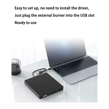 USB Портативный DVD-привод USB3.0 + Type-C Тонкий внешний DVD/CD/VCD оптический привод для настольных ноутбуков 3