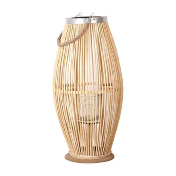 Бамбуковый фонарь, подсвечник, Ветролампа, Скандинавский декоративный подсвечник, подставка для свечей, подвесная для свадьбы на открытом воздухе, домашней вечеринки в помещении 3