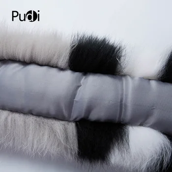 Женский модный меховой шарф Pudi SF733 из натурального меха лисы, цвет сращивания Можно выбрать во многих цветах Зимний шарф 3