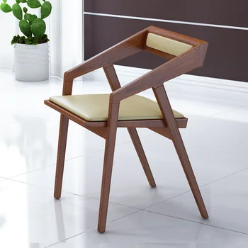 Креативный минималистичный деревянный стул Nordic Lounge Офисный макияж Современные стулья для столовой Современная кухонная мебель Mueblesa для взрослых 3