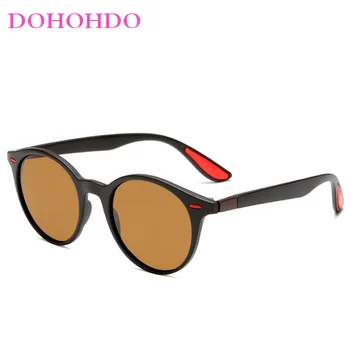 Круглые поляризованные солнцезащитные очки Унисекс, винтажные солнцезащитные очки известного бренда, солнцезащитные очки Polaroid, ретро-женские очки для женщин, мужчин 3