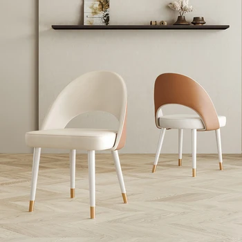 Легкий роскошный обеденный стул со спинкой в современном минималистичном стиле для дома, Белая мебель в скандинавском стиле, Muebles 3