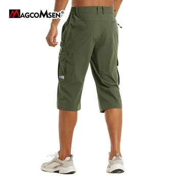 Мужские быстросохнущие короткие брюки MAGCOMSEN, летние шорты для пеших прогулок и рыбалки, шорты-карго с множеством карманов 3