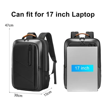 Мужской рюкзак Многофункциональная деловая Водонепроницаемая сумка 17-дюймовый рюкзак для ноутбука с USB-зарядкой, рюкзак большой емкости и высокого качества 3
