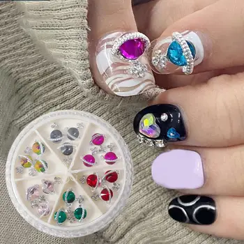 Нежные наклейки для ногтей 3D эффект Легкая форма шара Многоразовые украшения для ногтей Блестящие украшения для нейл-арта Принадлежности для ногтей 3