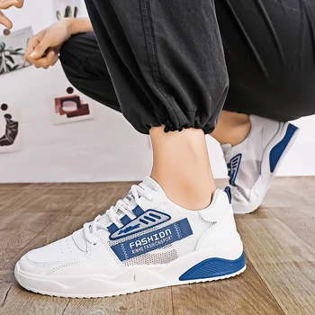 Новая мужская Вулканизированная обувь В Корейском стиле, Летняя Дышащая Повседневная Спортивная обувь из воздушной сетки, Модные кроссовки для ходьбы, Мужская обувь для бега трусцой 3