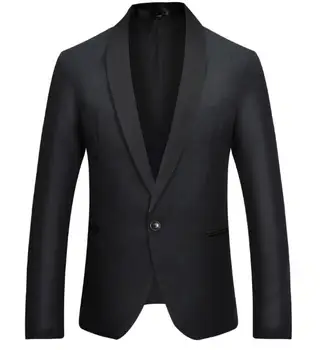 Новый мужской костюм с отложным воротником на осень-зиму, однобортный пиджак из хлопчатобумажной смеси, приталенного кроя, с длинным рукавом, A137 3