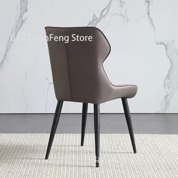Простые скандинавские роскошные современные обеденные стулья Домашний дизайнерский стол со спинкой, обеденный стул, обеденный стул для макияжа, кухонная мебель 3