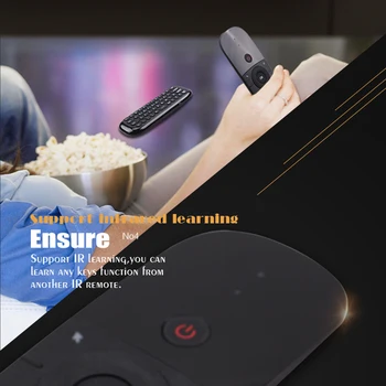 Wechip W1 Air Mouse 2.4 G Беспроводная Клавиатура Пульт Дистанционного Управления ИК-Дистанционное Обучение 6-Осевой Датчик Движения Для Smart TV Android TV Box PC 4