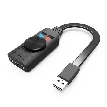 Адаптер виртуальной 7,1-канальной звуковой карты GS3 USB Audio 3,5 мм гарнитура для ноутбука Dropship 4