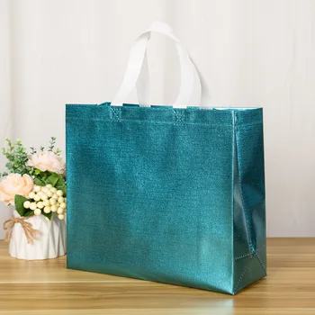 Блестящая лазерная складная сумка для покупок, экологичные сумки-тоут, складной чехол, портативная сумка для покупок, сумка для продуктов большой емкости, дорожная сумка для продуктов 4