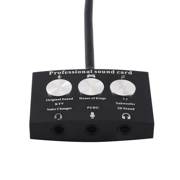 Внешняя звуковая карта USB Type-C Live Game K Song USB To Audio 3,5 Мм Аксессуары Для Микрофона Аудио Адаптер Звуковая Карта 4