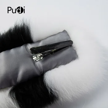 Женский модный меховой шарф Pudi SF733 из натурального меха лисы, цвет сращивания Можно выбрать во многих цветах Зимний шарф 4
