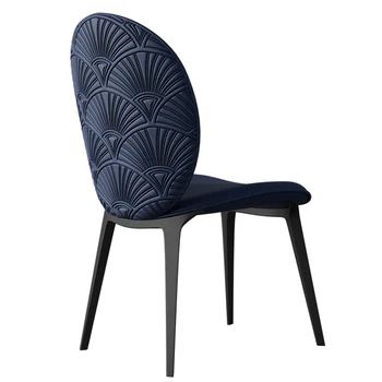 Итальянский Роскошный Кожаный Обеденный стул, Бытовая Современная спинка, стул из нержавеющей стали, Креативные стулья для гостиной, Мебель для дома 4