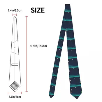 Классический галстук для мужчин, шелковые мужские галстуки для свадьбы, деловой галстук для взрослых, повседневный галстук с мультяшным космическим рисунком 4