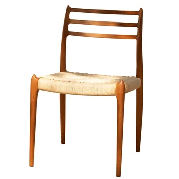 Кухонный Эргономичный обеденный стул Nordic Timber Удобное кресло для отдыха на открытом воздухе Винтажная минималистичная мебель для дома Silla Comedor 4