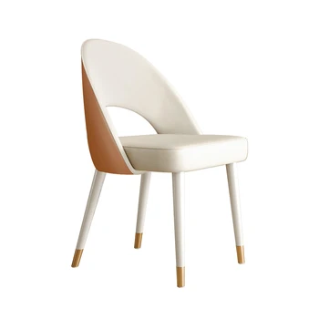 Легкий роскошный обеденный стул со спинкой в современном минималистичном стиле для дома, Белая мебель в скандинавском стиле, Muebles 4