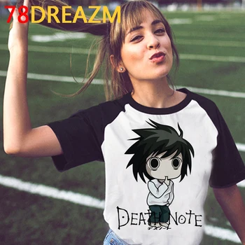 Летний топ Death Note, женский принт kawaii, винтажная эстетичная уличная одежда, футболка, одежда ulzzang 4
