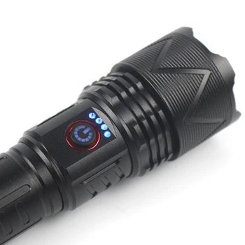 Мощный Тактический Охотничий светодиодный фонарик 4 режима, Фонарь для кемпинга и рыбалки, USB-Аккумуляторная лампа с зумом, Водонепроницаемый 26650 Свет 4