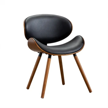 Мягкие Удобные обеденные стулья из скандинавского дерева с поддержкой спины Уникальное кресло для гостиной, Офисная мебель для салона красоты 4