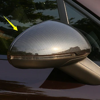 Накладка на боковое зеркало заднего вида из 2шт для Porsche Macan 2011-2021 Крышки боковых зеркал заднего вида из углеродного волокна 4