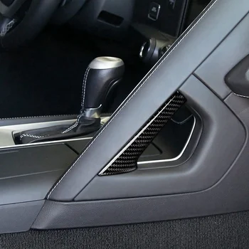 Накладка на центральную ручку управления, наклейка из углеродного волокна для Chevrolet Corvette C7 2014-2019, черный 4