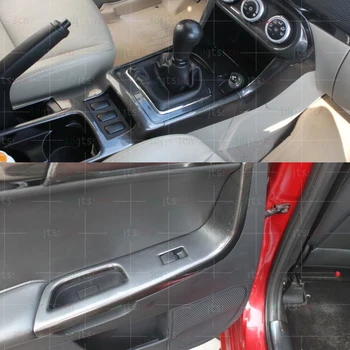 Наклейка из углеродного волокна в салоне автомобиля для Mitsubishi Lancer EX, Наклейка с аксессуарами, крышка панели переключения передач, внутренняя отделка 4