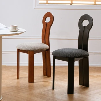 Обеденные стулья из Скандинавского дерева, Современный дизайн, Роскошное Офисное кресло, салон для переодевания, шезлонги для спальни, Мебель Salle Manger T50CY 4