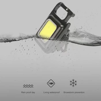 Портативный COB LED Зажимной Крючок Мини-Карманный Фонарик Type-C Перезаряжаемый Фонарик OutdoorLantern Брелок Рабочий Свет Аварийная Лампа 4