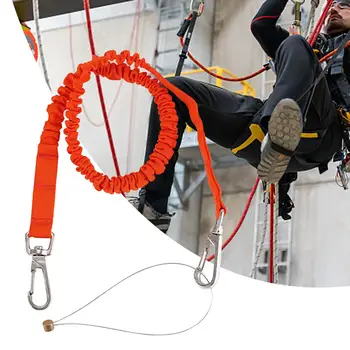 Ремешок для удержания при скалолазании, защита от падения с двумя пряжками, защитное снаряжение, шнурки для спуска на открытом воздухе. 4