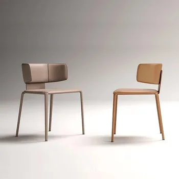 Скандинавские пляжные стулья Кожаный Садовый дизайн Для макияжа в помещении Маникюрный стул для одноместной комнаты Итальянский Sillas De Comedor Японская мебель jyxp 4