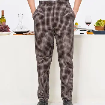 Униформа шеф-повара общественного питания брюки кухонная плита рабочая одежда отель ресторан пекарня Дышащие брюки С принтом брюки для кейтеринга 4