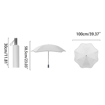 2023 Новая Креативная форма цветка Автоматический Складной УФ-зонт Защита от Солнца и дождя Портативный Ветрозащитный Волновой Компактный Зонт 5