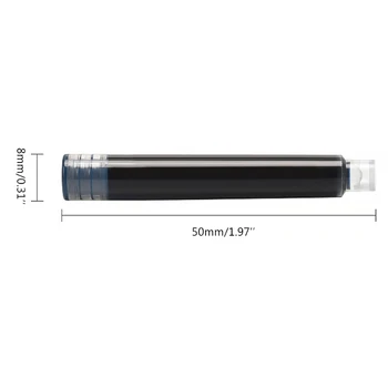 50 шт Сменная заправка для ручки Гладкие чернила быстросохнущие Диаметр отверстия 3,4 мм Черный/синий/черно-синий/красный для студентов 5