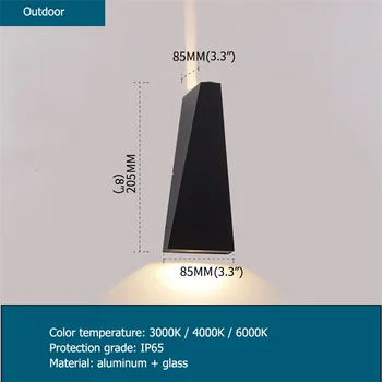 DEBBY LED Наружный настенный светильник Водонепроницаемые бра Новый стиль Креативный декоративный для крыльца коридора прохода спальни Гостиной 5