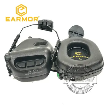 Earmor M31H Черные Тактические наушники для защиты слуха с шумоподавлением, авиационная гарнитура Softair для быстрого адаптера шлемов 5