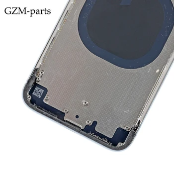 GZM-запчасти крышка батарейного отсека для iphone X задняя крышка стеклянная линза задний корпус с рамкой 5